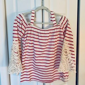 Off the Shoulder Striped VaVa Top